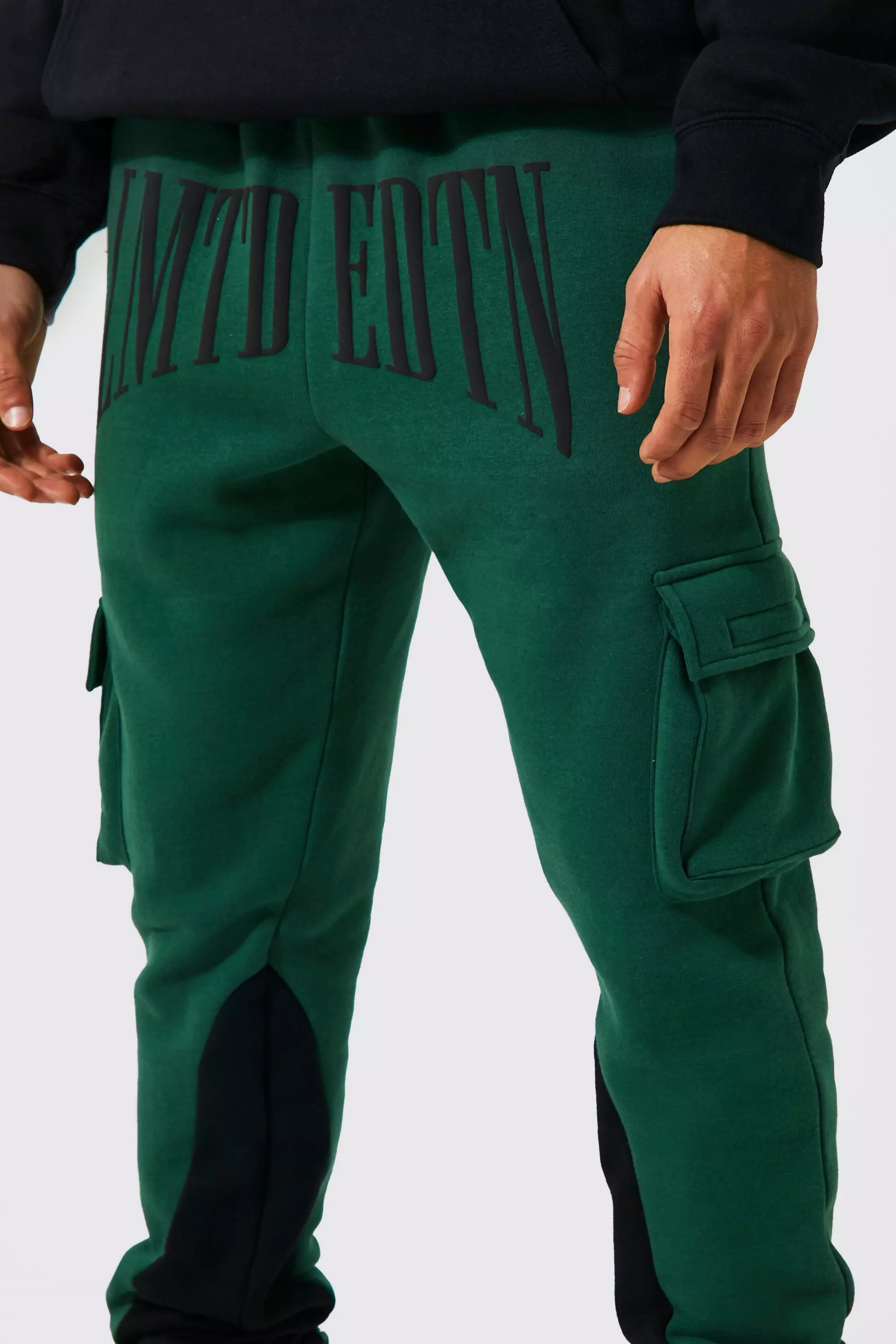 Cargo stacked joggers sale